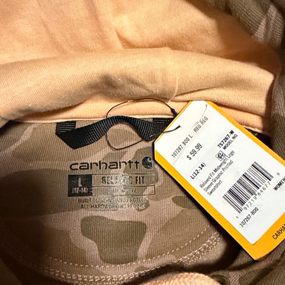 Carhartt Women's Camo Hoodie - Brown - Picture 5 of 8